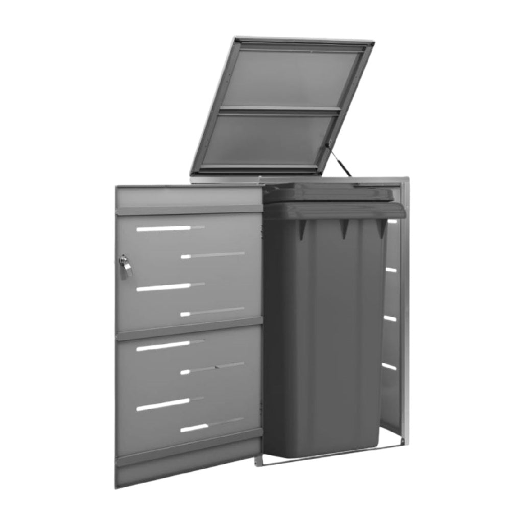Dépôt pour poubelle en métal pour extérieur - 75 x 30 x 100