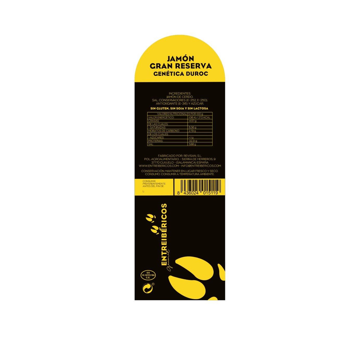 Jamón Gran Reserva genética DUROC